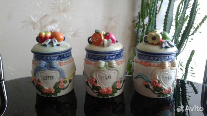 Набор емкостей для кухни, копилка Гном