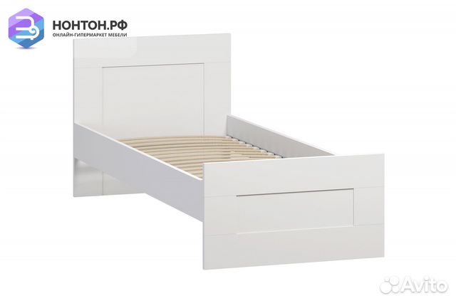 Кровать односпальная Сириус белая