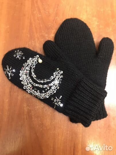 Варежки двойные женские