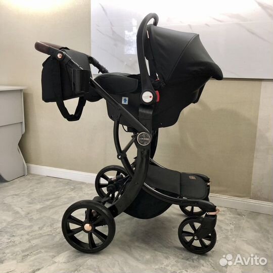 Детская коляска 3 в 1 Dalux 608 Черная