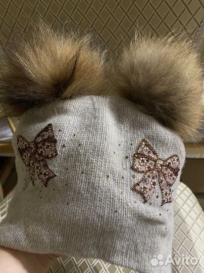Шапка зимняя для девочки 52 54
