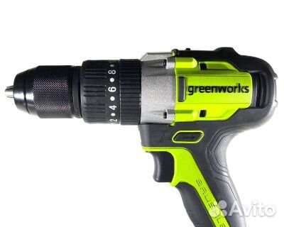 Дрель-шуруповерт ударная Greenworks GD24DD60 24V