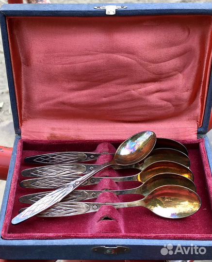 Мельхиор чайные ложки новые 14 см Кольчугино