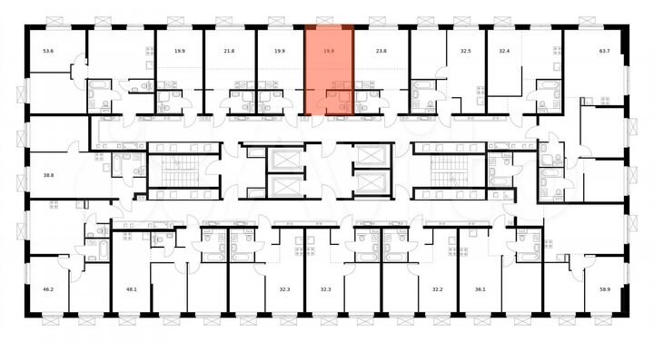 Квартира-студия, 19,9 м², 29/33 эт.