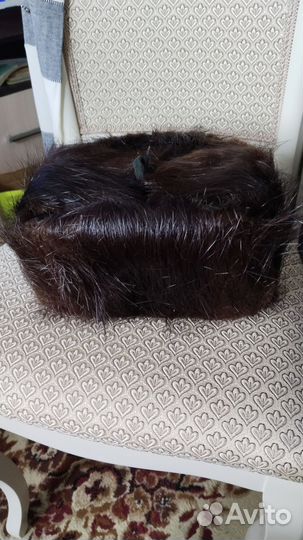 Мужская шапка ушанка нутрия и цыгейка 56,57 бу