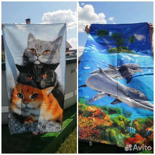 Полотенце пляжное новое