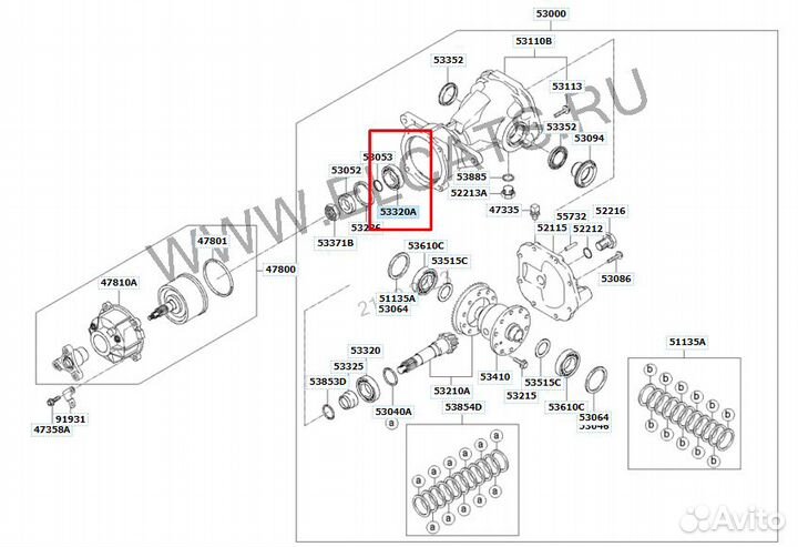 Подшипник заднего редуктора выходного вала Tucson