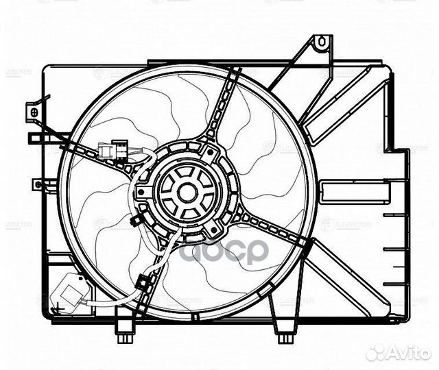 Вентилятор охлаждения Hyundai Getz (02) (с кож