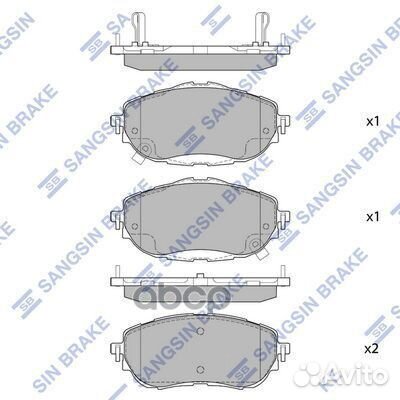 Колодки тормозные дисковые SP1700 Sangsin brake