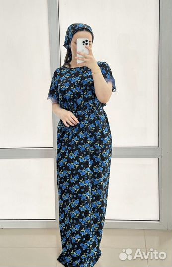 Платье с косынкой