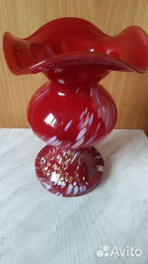 Ваза для цветов цветное стекло СССР