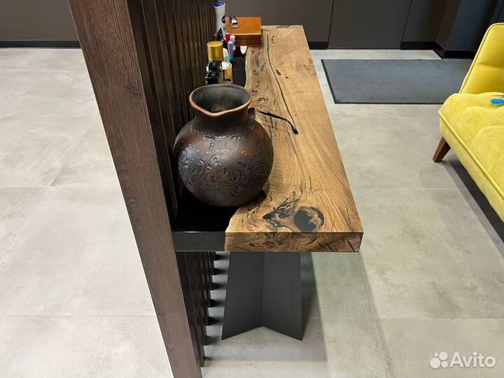 Консоль дизайнерская из массива лофт