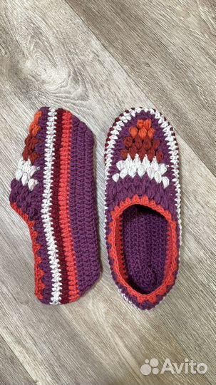 Тапочки-следки вязаные