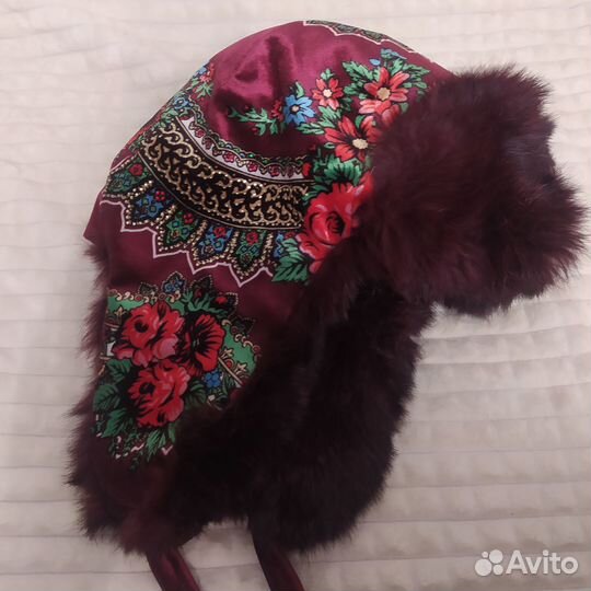 Шапка-ушанка, кролик, размер 58-59