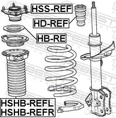 Опора амортизационной стойки перед прав/лев