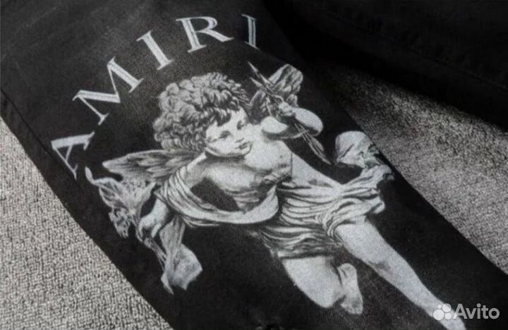 Джинсы amiri с ангелом