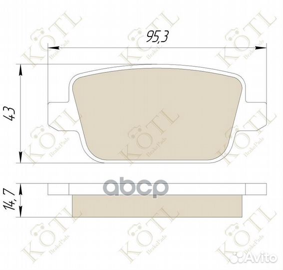 Тормозные колодки 7G9N2M008AC 1708KT kotl