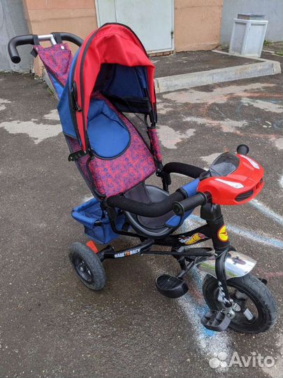 Детский велосипед трехколесный с ручкой