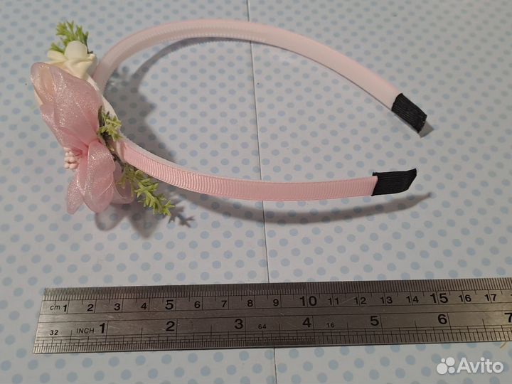 Ободок весенний розовый