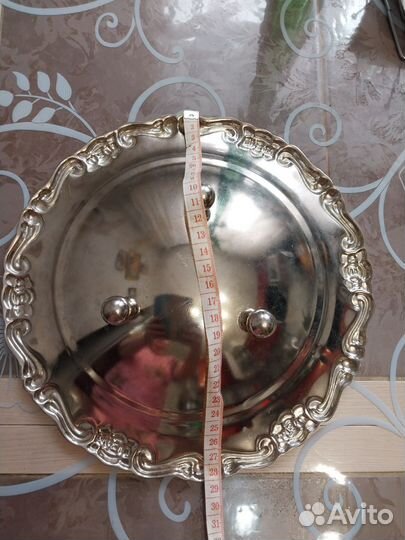 Мельхиоровое блюдо мнц