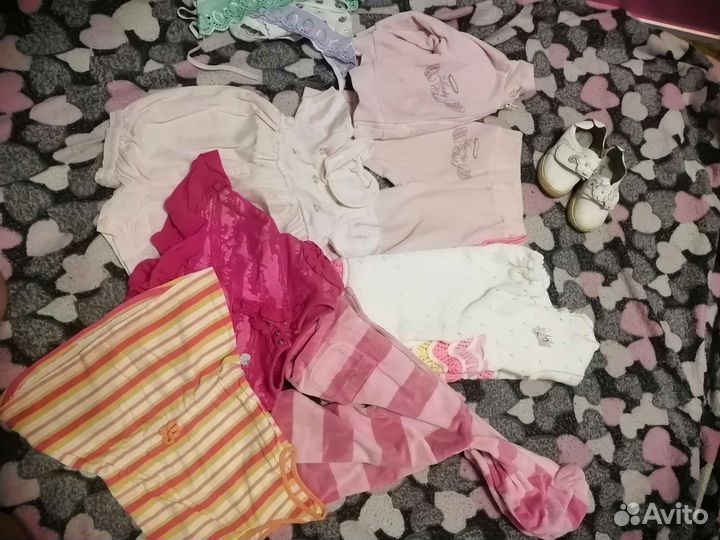 Большой пакет одежды для девочки 68/80