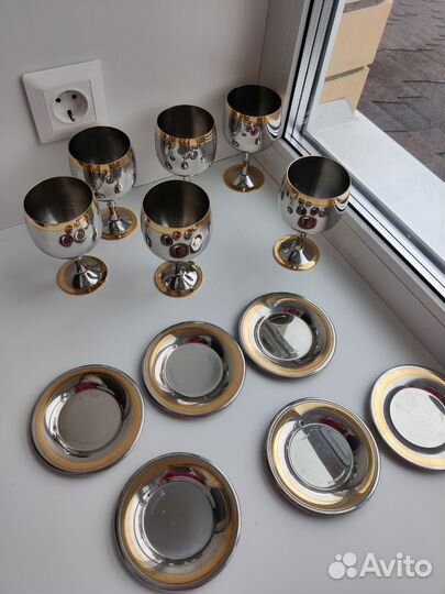 Бокалы с блюдцами Zepter на доставке