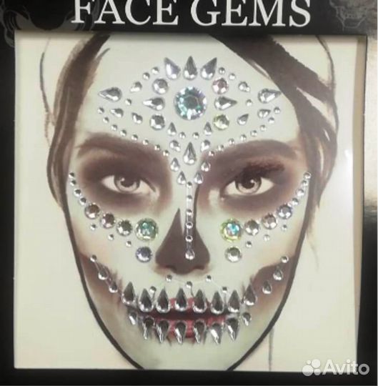 Стразы для лица на Хэллоуин