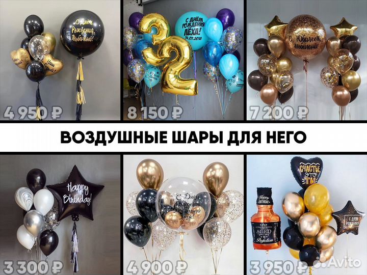 Воздушные шары с гелием на заказ с доставкой