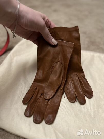 Перчатки кожаные