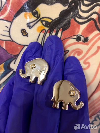Серьги винтаж#Винтажные серьги#Серьги слоники