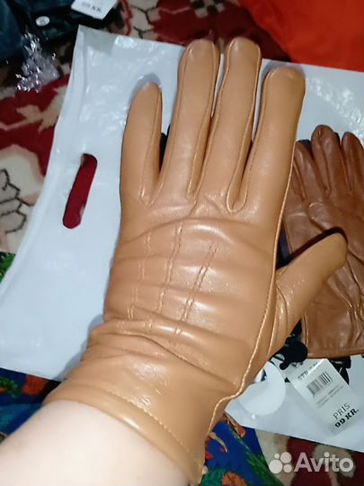 Перчатки женские кожаные лайк