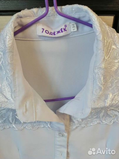 Блузка белая для девочки 134