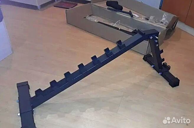 Скамья для жима силовая 350 кг с упором для пресса