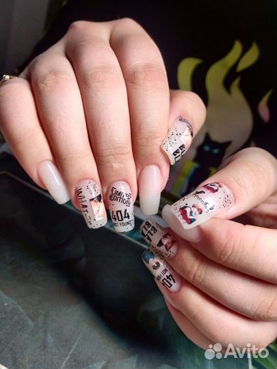 Наращивание ногтей маникюр гель-лак