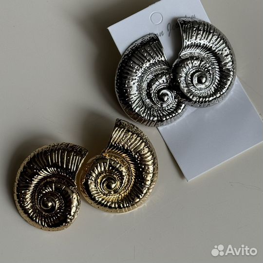 Серьги ракушки