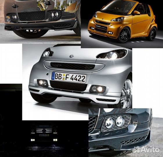 Smart brabus противотуманки+ходовые огни