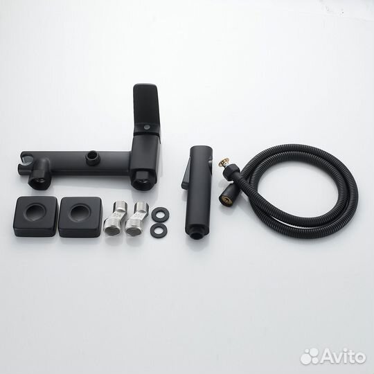 Гиг. душ со смесит. черн. Raffine F0599H-1