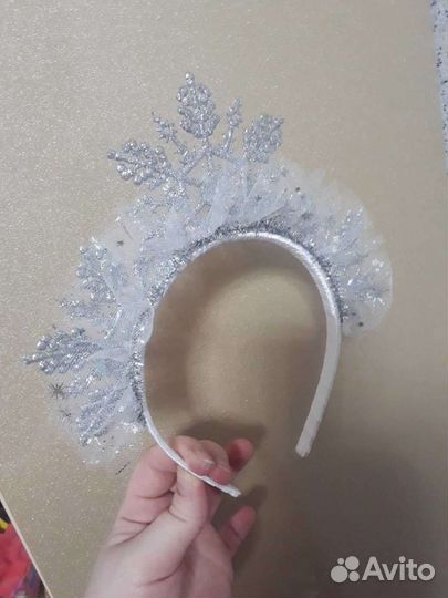 Новогодний ободок снежинка