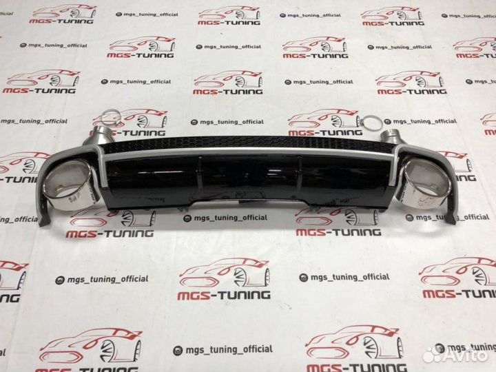 Выхлоп на Audi A4 B9 в стиле RS4 15-н.в