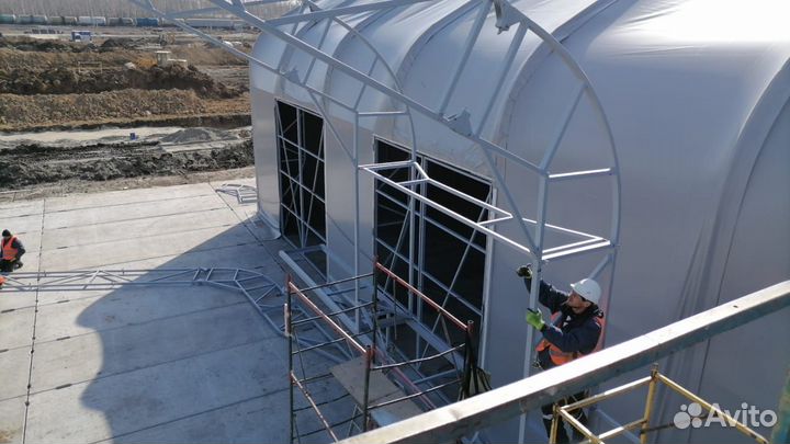 Каркас ангара 9х16 м. с двускатной крышей