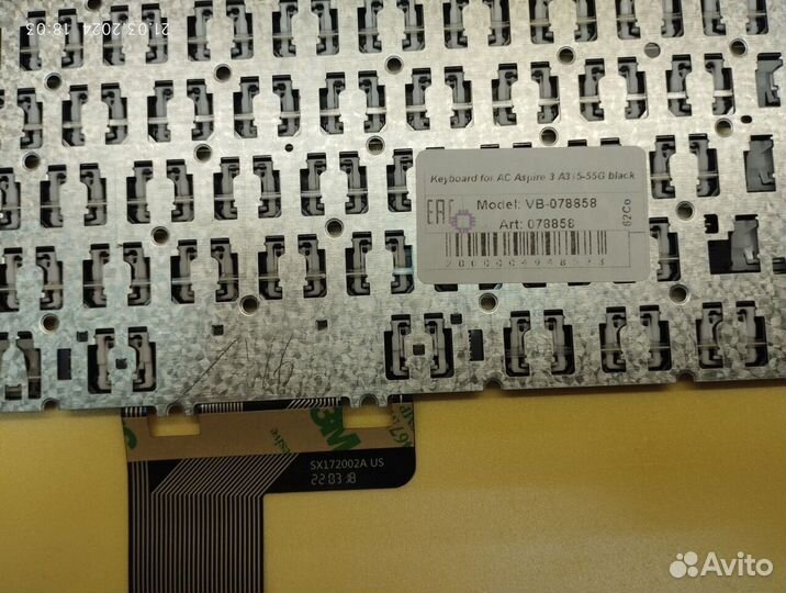 Клавиатура acer aspire 3 a315-55g
