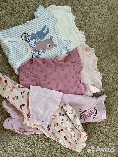 Вещи пакетом на девочку до года