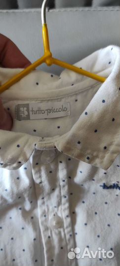 Блузка белая на девочку 80 см
