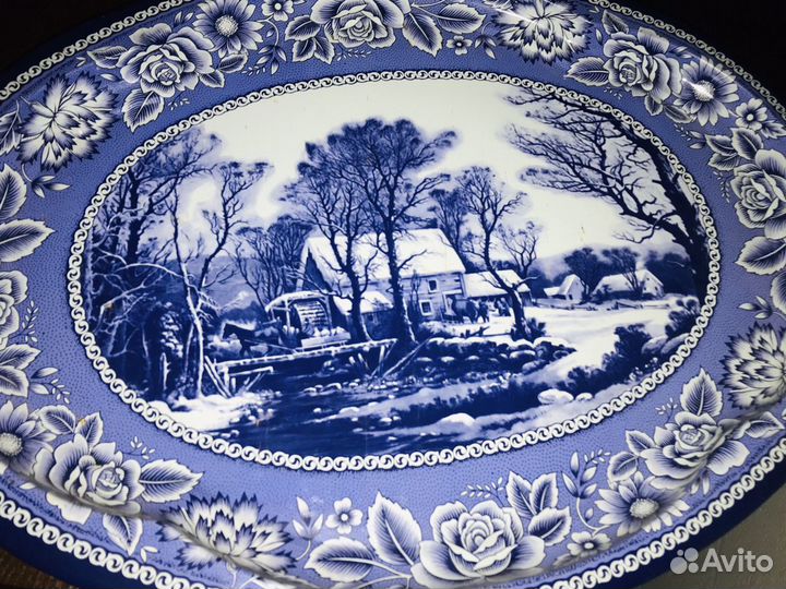 Поднос под Гжель, вазы СССР