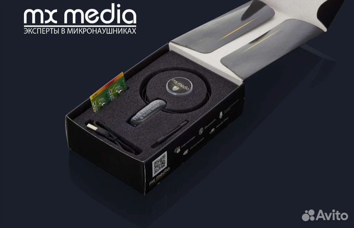 Беспроводной микронаушник mxmedia Black Ultra