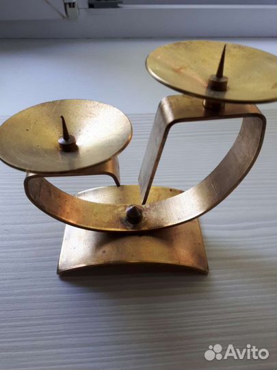 Старинный винтажный подсвечник (латунь)