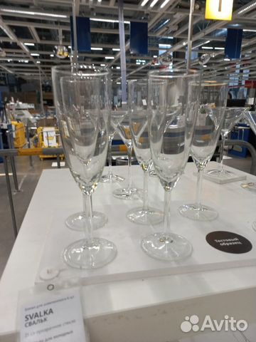 Бокалы для шампанского IKEA -набор из 6шт