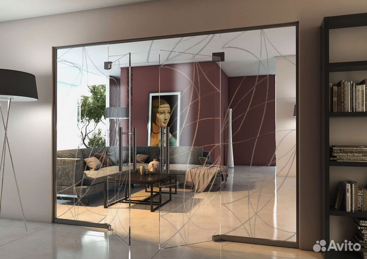 Стеклянные двери