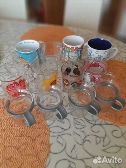 Кружки, стаканы, бокалы, креманки