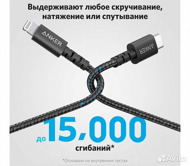 Кабель Anker PowerLine Select+, USB-C / Lightning